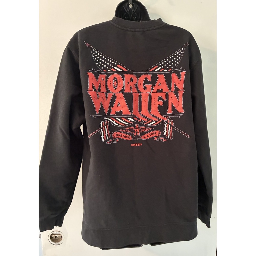 Morgan Wallen Black Sweatshirt Large One Night At A Time Concert